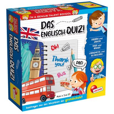 Lisciani DE48892 - Das Englisch Quiz Lernspiel Vokabeln Sprachspiel Grundschule