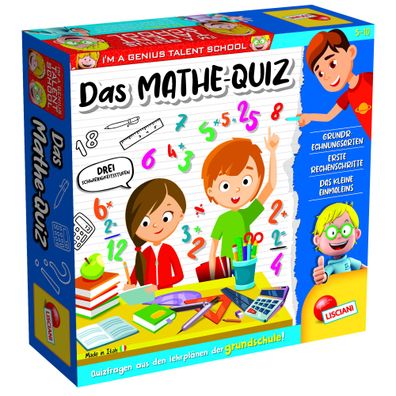 Lisciani DE66667 Das Mathe-Quiz rechnen lernen Lernspiel Grundschule Mathematik