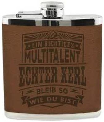 Echter Kerl Flachmann Echter Kerl Schnaps-Flasche, Tolle Geschenk-Idee