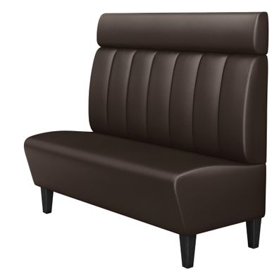 MIAMI | Gastrobank | B: 140 x 128 cm | Braun | Gestreift | Leder | Gastro Sitzbank,