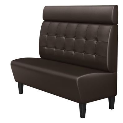 MIAMI | Gastrobank | B: 100 x 128 cm | Braun | Chesterfield Button | Leder | Gastro
