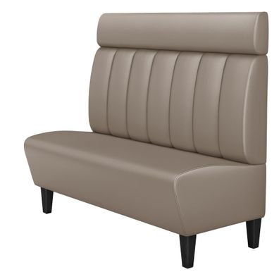 MIAMI | Gastrobank | B: 120 x 128 cm | Taupe | Gestreift | Leder | Gastro Sitzbank,