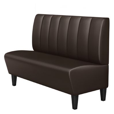 MIAMI | Gastrobank | B: 120 x 103 cm | Braun | Gestreift | Leder | Gastro Sitzbank,