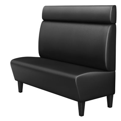 MIAMI | Gastrobank | B: 120 x 128 cm | Schwarz | Glatt | Leder | Gastro Sitzbank, B