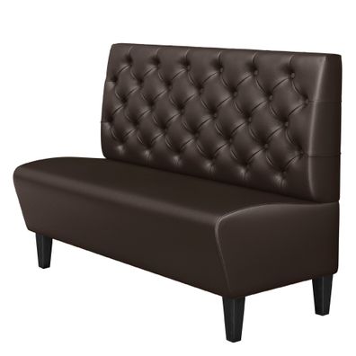 MIAMI | Gastrobank | B: 100 x 103 cm | Braun | Chesterfield | Leder | Gastro Sitzba