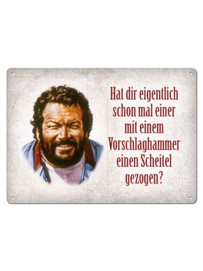 Bud Spencer, Vorschlaghammer, Blechpostkarte 10,5 x 14,8 cm, 302/C008