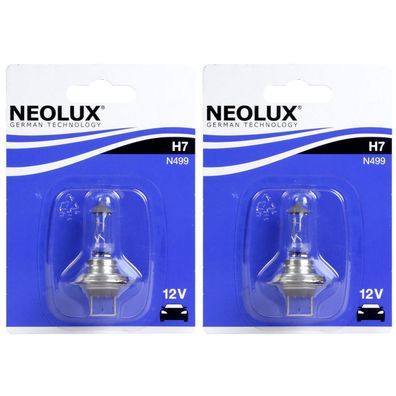 2x NEOLUX H7 12V 55W Halogen-Birne PX26d Ersatz Auto Lampe Glühlampe Glühbirne