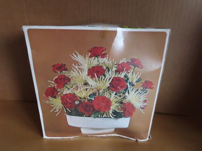 Blumen-Steckschale Ikebana auch für 4 Kerzen weiß Kunststoff 22 cm Ø Kossmann