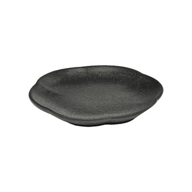 SERAX Inku Teller gerippt L Inku Black, ø: 89 mm