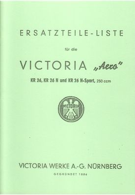 Ersatzteilkatalog Victoria KR 26 Aero, Motorrad, Oldtimer