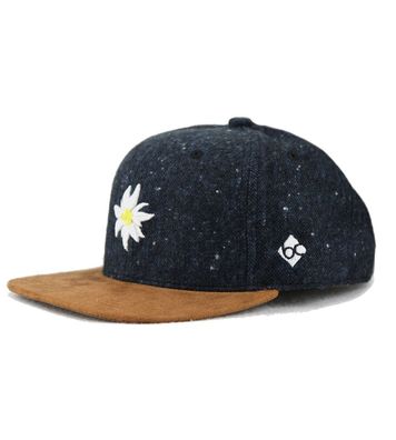 Bavarian CAPS Snapback Cap Edelweiß Flanell blau