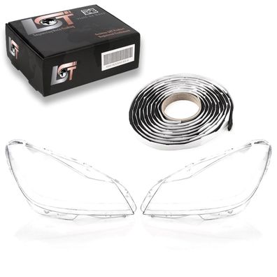 2x Scheinwerfer Streuscheibe Set für Mercedes-Benz C-Klasse W204 S204 C204 11-14