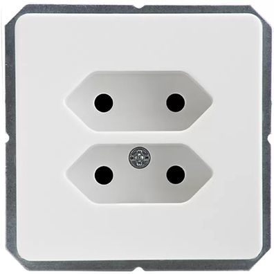Elso Doppel-Europasteckdose 16A Fashion/riva/scala reinweiß 215914
