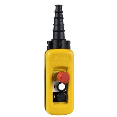 Schneider Electric Hängetaster XAC-A, 2 Drucktaster 1 Not-Halt/Not-Aus-Taster XACA281