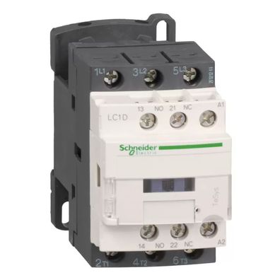 Schneider Electric Leistungsschütz LC1D 3p, + 1S+1Ö, 4 kW, 9 A, 400 V AC3, Spule 24 V