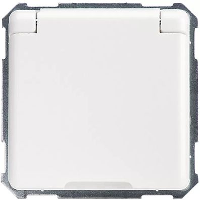 Elso Steckdose mit Klappdeckel 16A Fashion/riva/scala Schraubklemme reinweiß 215034