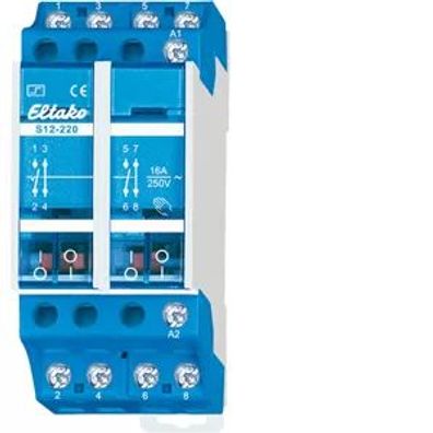 Eltako 4-poliger elektromechanischer 16A-Stromstoßschalter 230V. 2 Schließer + 2 Öffn