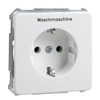 Elso Steckdose bedruck Waschmaschine 16A Fashion/riva/scala Steckklemme reinweiß 2051