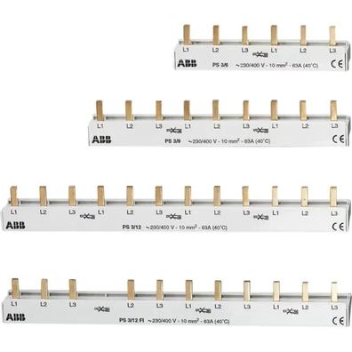ABB PS3/6 Phasenschiene 3Ph.,6Pins,10qmm 2CDL231001R1006