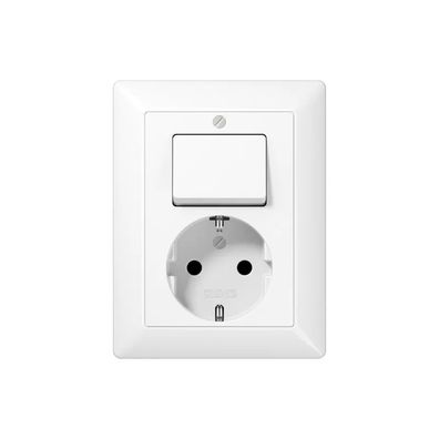 Jung SCHUKO® Steckdose 16 A 250 V  mit Schalter Universal Aus-Wechsel 10 AX 250 V  ,