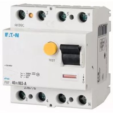 Eaton FI-Schalter, 63A, 4p, 300mA, Typ A 236804