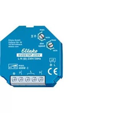 Eltako Universal-Dimmschalter 230V ohne N, Power MOSFET 400W für R+L+C-Lasten 6110083