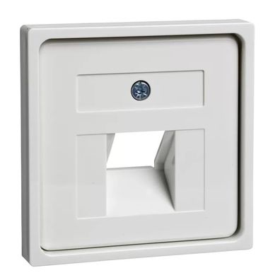Elso Zentralplatte für 1xRJ45 ohne Schriftfeld JOY reinweiß 366404