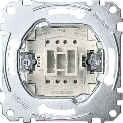 Merten Taster-Einsatz, Schließer 1-polig, 10 A, AC 250 V, Steckklemmen MEG3150-0000