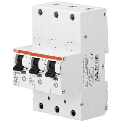 ABB S751/3DR-E 35 sel. Haupt-LS SHU E-Char.,25kA,35A,3x1P 2CDH781001R2352