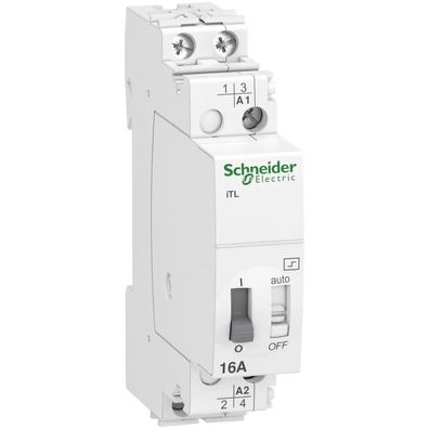 Schneider Electric Fernschalter iTL, 2P, 2 S, 16A, Spule 110VDC, 230-240VAC 50/60Hz A