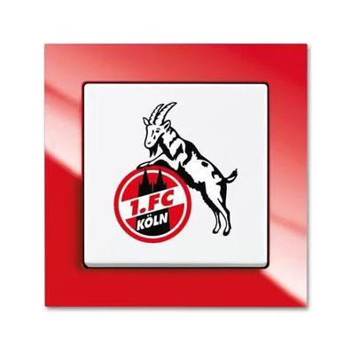 Busch-Jaeger 2000/6 UJ/04 | Fanschalter 1. FC Köln Aus- und Wechselschaltung