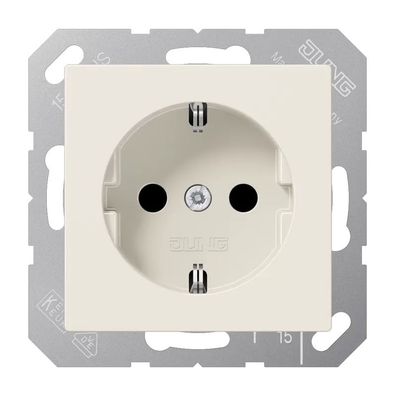 Jung SCHUKO Steckdose, 16 A 250 V , Duroplast, Serie AS, weiß A1520