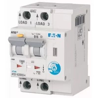 Eaton Brandschutzschalter, 2p, B, 16 A, 30 mA, Typ A 187204