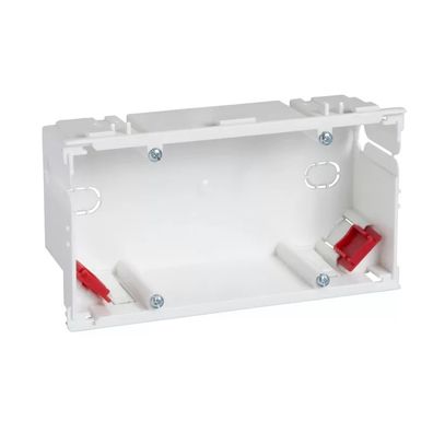 Schneider Electric Geräteeinbaudose 2-fach inkl. 2 Zugentl. c/c71mm, F80-Frontöffnung