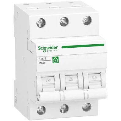 Schneider Electric Leitungsschutzschalter Resi9 3P, 16A, B Charakteristik, 6kA R9F233