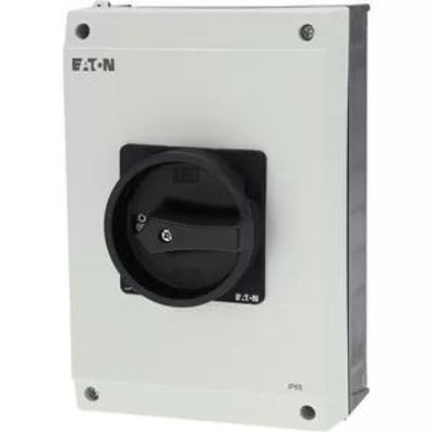 Eaton Hauptschalter, P3, 63 A, Aufbau, 3-polig + N, HALT-Funktion, mit schwarzem Dreh