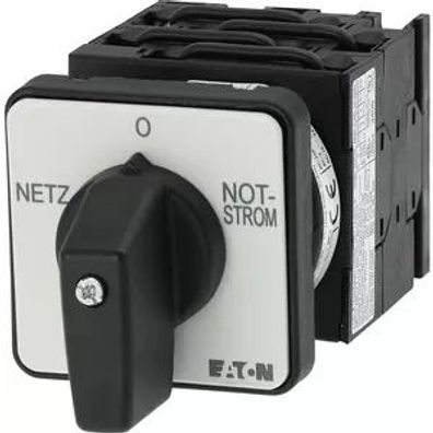 Eaton Umschalter, T0, 20 A, Einbau, 4 Baueinheit(en), Kontakte: 8, 45 °, rastend, mit