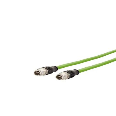 Metz Connect Verbindungsleitung M12, X-kodiert, 5,0 m, AWG 26/7, Cat.7, M12 Stecker g
