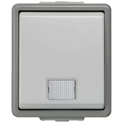 Siemens DELTA fläche IP44, AP dunkelgrau/hellgrau Kontrollschalter aus, 10A 250V 5TA4