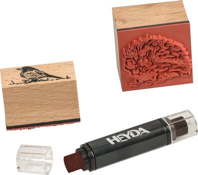 Heyda 204888695 Stempel-Set "Waldtiere" 12 x 10 x 3 cm