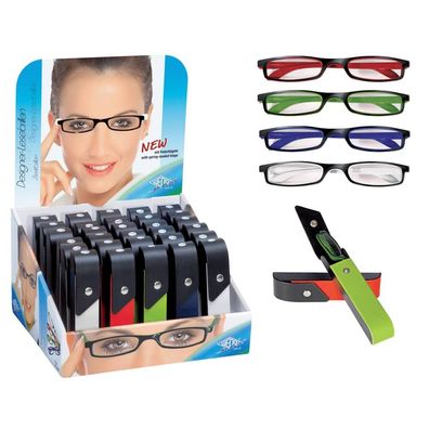 30x WEDO 27133099 Lesebrille Design mit Federscharnier, 30 Stück, farblich sortiert