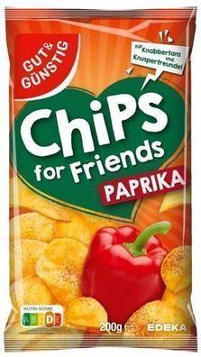 G&G Paprika Chips 200 g - Knuspriger Snack aus Deutschland