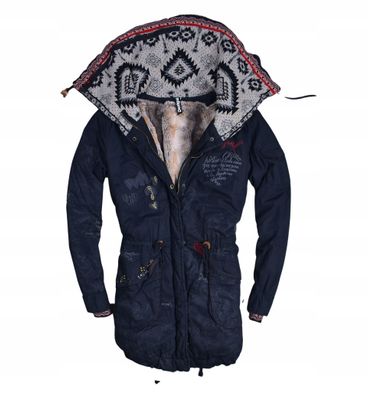 Desigual Damen Designer Jacke mit Pelz 38