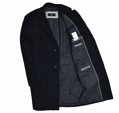 HUGO BOSS Regular Fit Mantel aus einer Kaschmirmischung Stratus 56