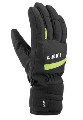 Leki Kinder Handschuhe HS Max Junior schwarz lime