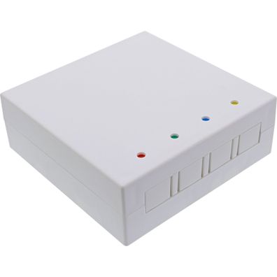 InLine® FTTH Leerbox für bis zu 4x LC Duplex / 4x SC Simplex, Aufputz 80mm weiß