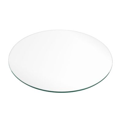 Glasplatte TERRY 80cm Rund 8mm ESG Gehärtetes Glas Scheibe Kaminplatte Bodenplatte