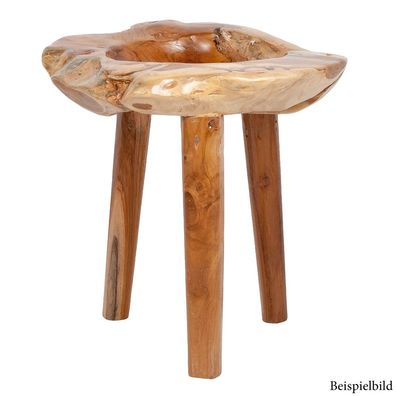Teak Beistelltisch BIG BOWL ca.50cm Nachttisch Blumenhocker Massivholz Teaktisch