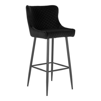 Design Barstuhl DIJON mit schwarzem Samt