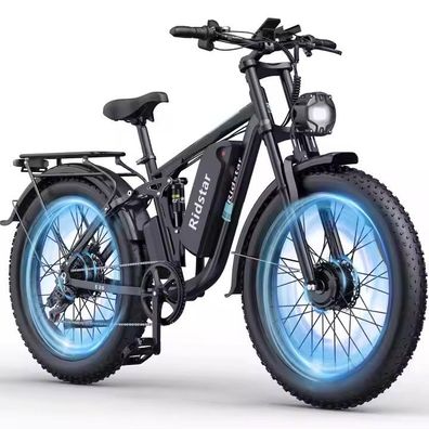 E Bike E26Pro Fat Tire Mountain Electric Bike 2000W Dual Motor & 36MPH Max Speed